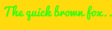 Image with Font Color 2AFF0D and Background Color FFDB0D